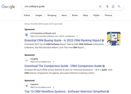 runs paid ads to get new backlinks